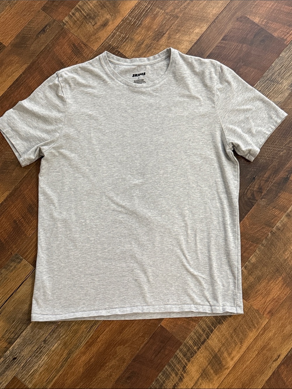 SKIMS Cotton Jersey Crew Neck T-Shirt Heather Gray Size Medium